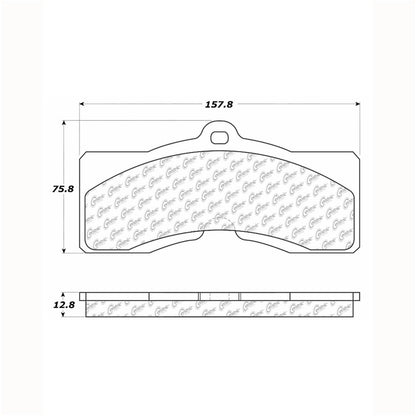 Centric Parts Disc Brake Pad Set with Semi-Metallic compounds 102.00080