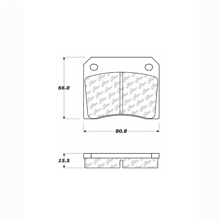 Centric Parts Disc Brake Pad Set with Semi-Metallic compounds 102.00090
