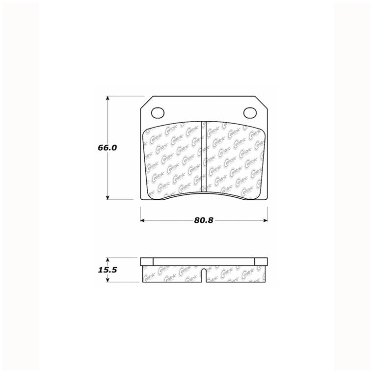 Centric Parts Disc Brake Pad Set with Semi-Metallic compounds 102.00090