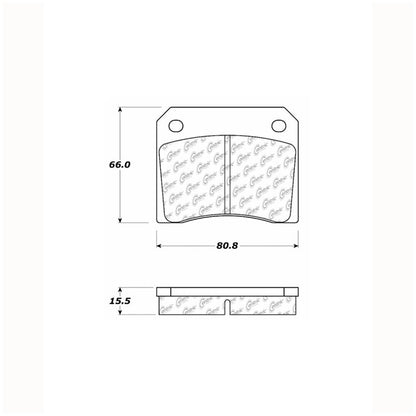 Centric Parts Disc Brake Pad Set with Semi-Metallic compounds 102.00090