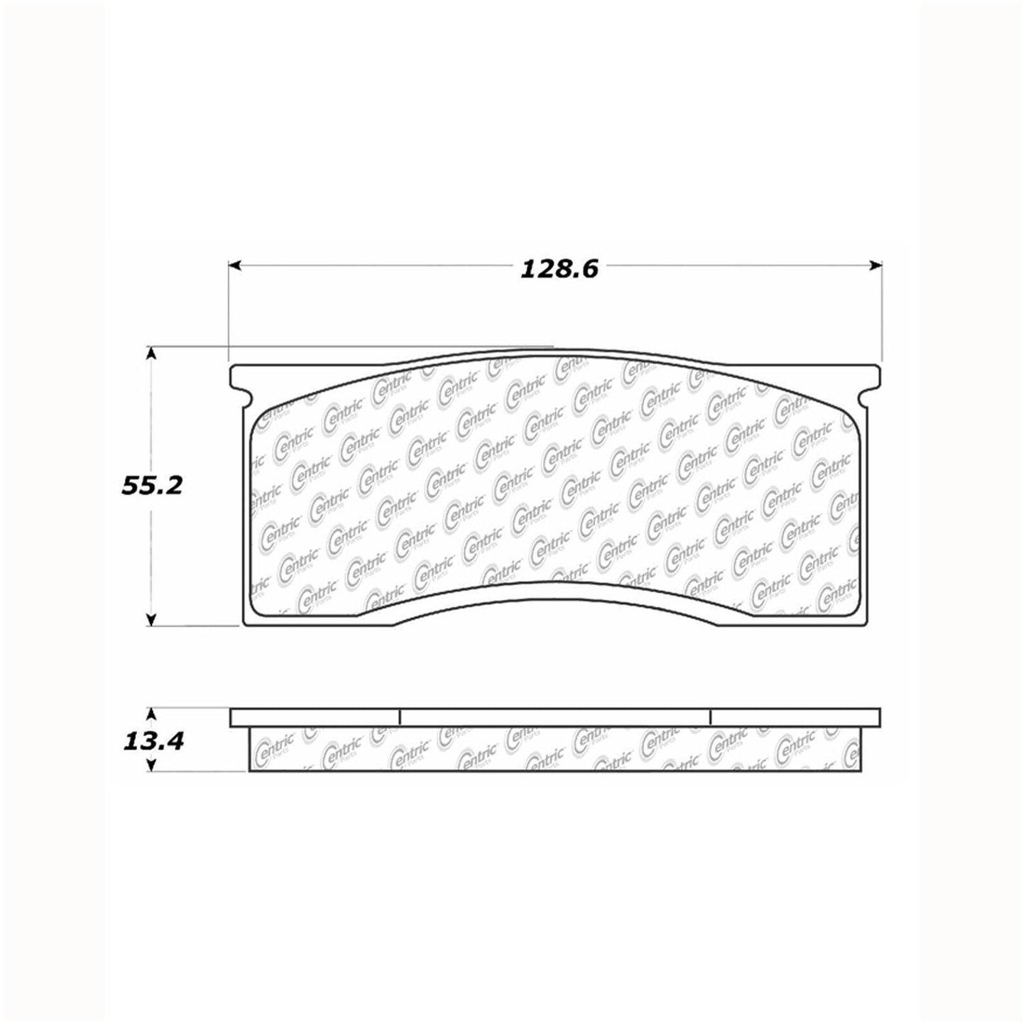 Centric Parts Disc Brake Pad Set Shimmed Semi-Metallic 102.00110