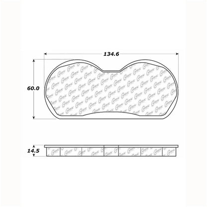 Centric Parts Disc Brake Pad Set with Semi-Metallic compounds 102.00190