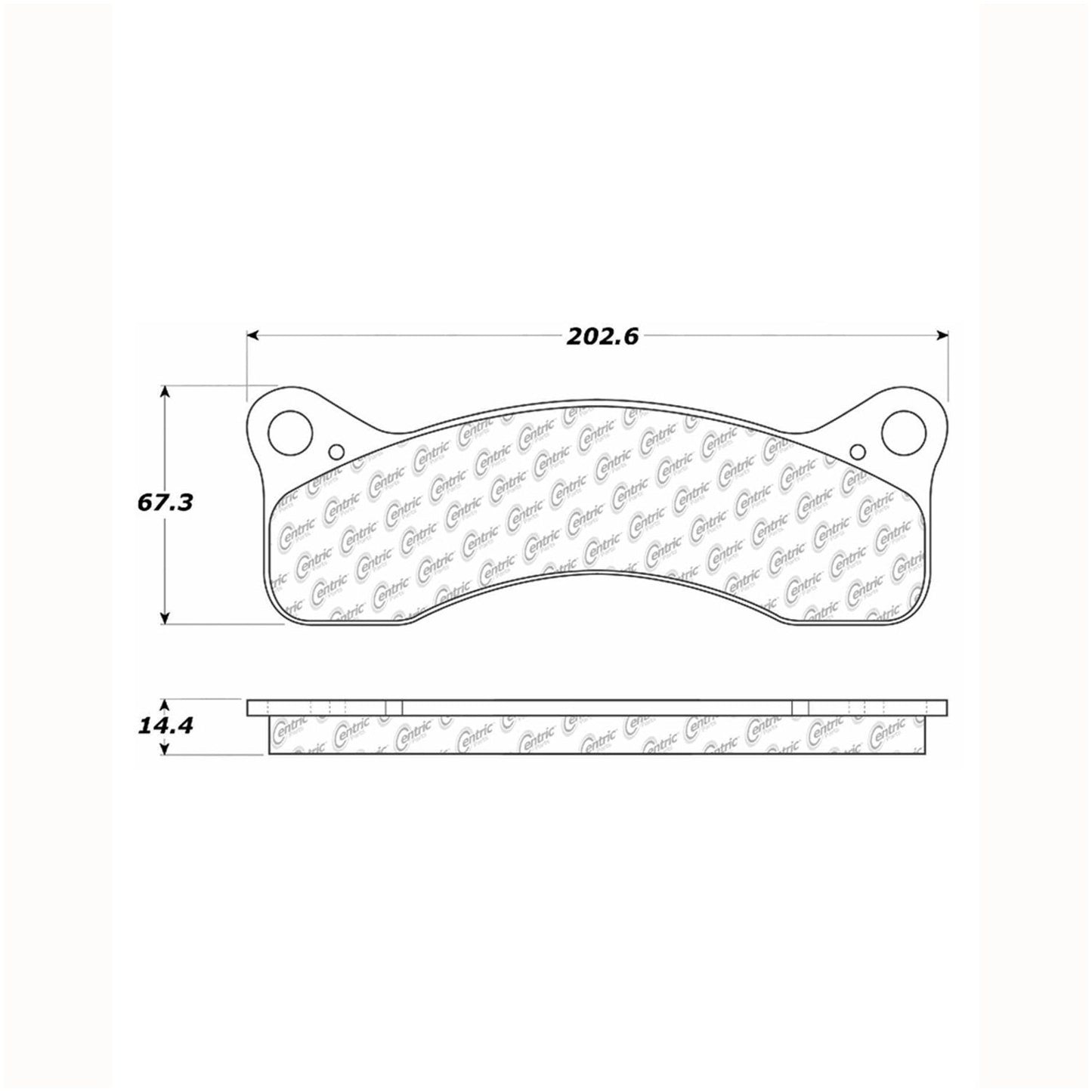 Centric Parts Disc Brake Pad Set with Semi-Metallic Compounds for 102.00200