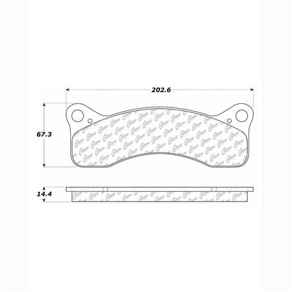 Centric Parts Disc Brake Pad Set with Semi-Metallic Compounds for 102.00200