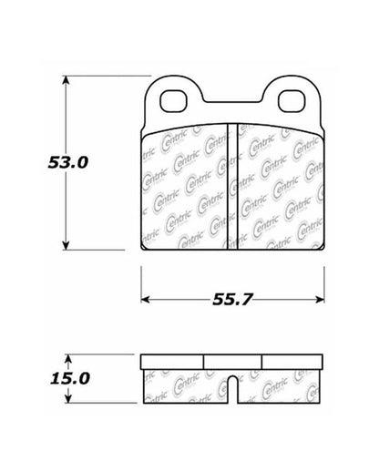 Centric Parts Disc Brake Pad Set with Semi-Metallic compounds 102.00300