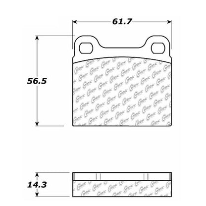 Centric Parts Disc Brake Pad Set with Semi-Metallic compounds 102.00310