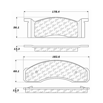 Centric Parts Disc Brake Pad Set Shimmed Semi-Metallic 102.00340