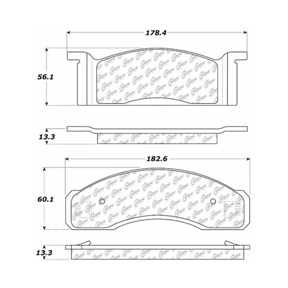 Centric Parts Disc Brake Pad Set Shimmed Semi-Metallic 102.00340