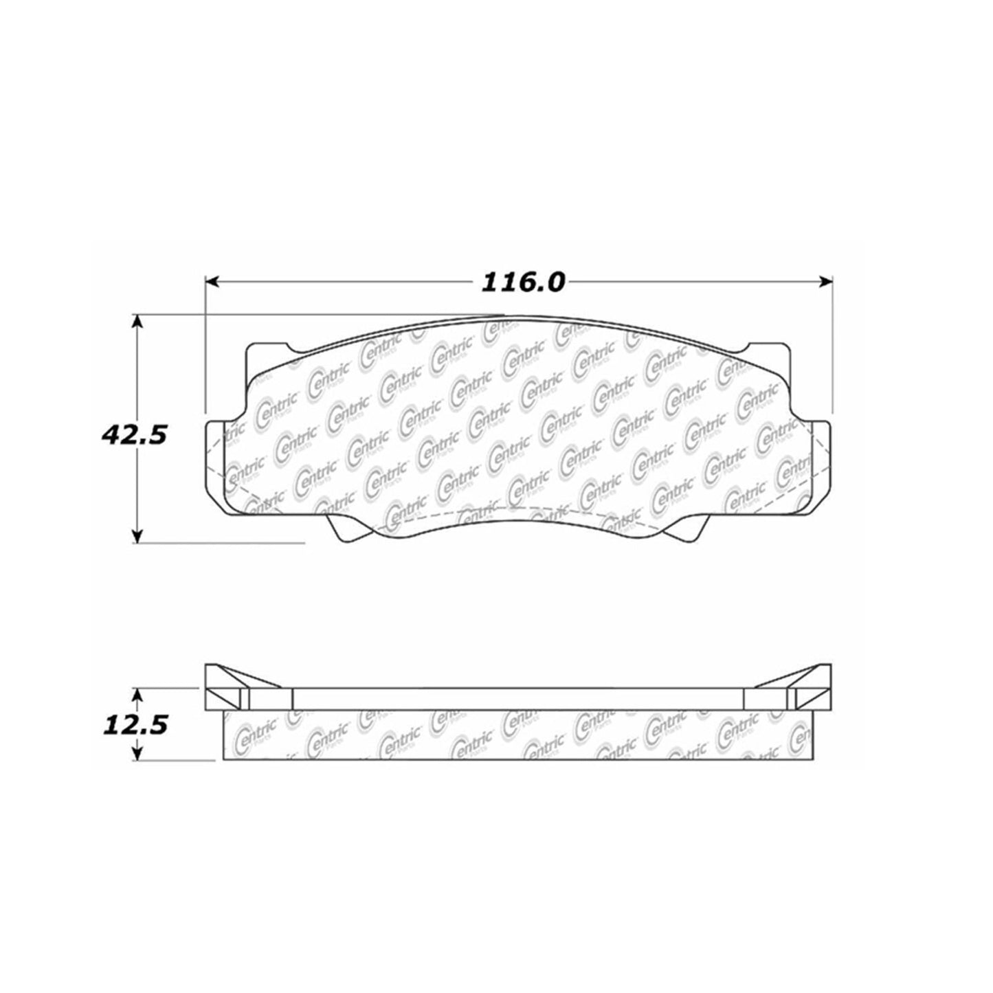 Centric Parts Disc Brake Pad Set Semi-Metallic with Shims for 1971-1973 Ford Pinto 102.00360
