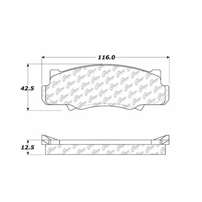 Centric Parts Disc Brake Pad Set Semi-Metallic with Shims for 1971-1973 Ford Pinto 102.00360