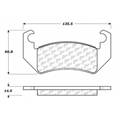 Centric Parts Disc Brake Pad Set Shimmed Semi-Metallic for 100% Asbestos and Copper Free Formula 102.00380