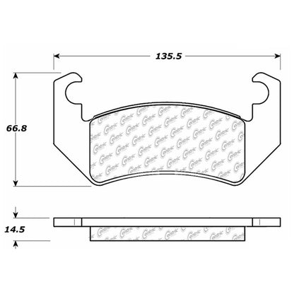 Centric Parts Disc Brake Pad Set Shimmed Semi-Metallic for 100% Asbestos and Copper Free Formula 102.00380