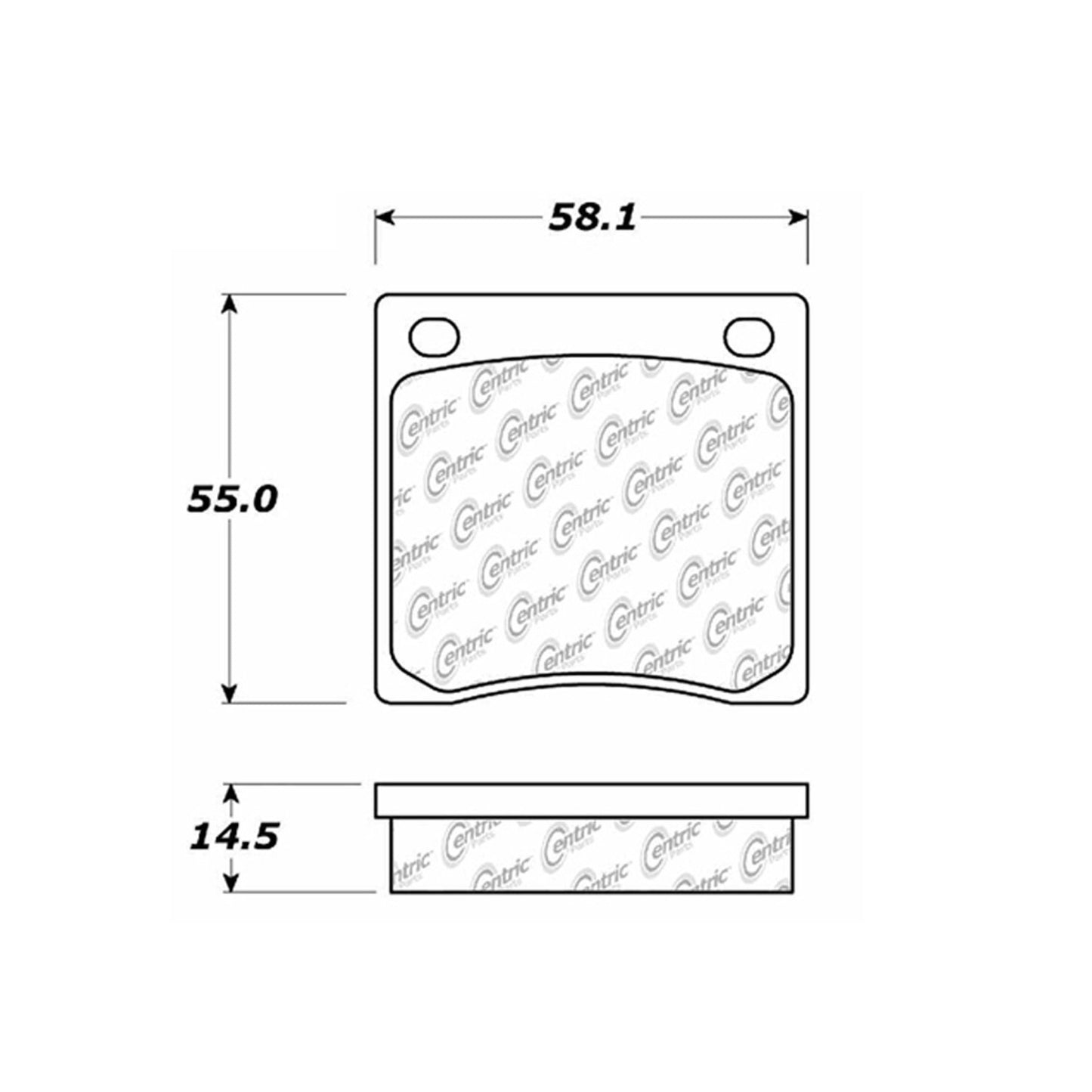 Centric Parts Disc Brake Pad Set Semi-Metallic with Shims for 1973-1982 Honda Civic Nissan 310 1200 B110 F10 102.00410