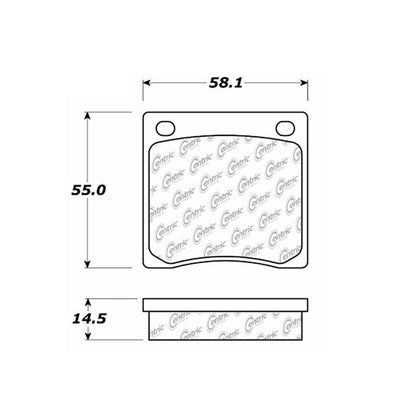 Centric Parts Disc Brake Pad Set Semi-Metallic with Shims for 1973-1982 Honda Civic Nissan 310 1200 B110 F10 102.00410