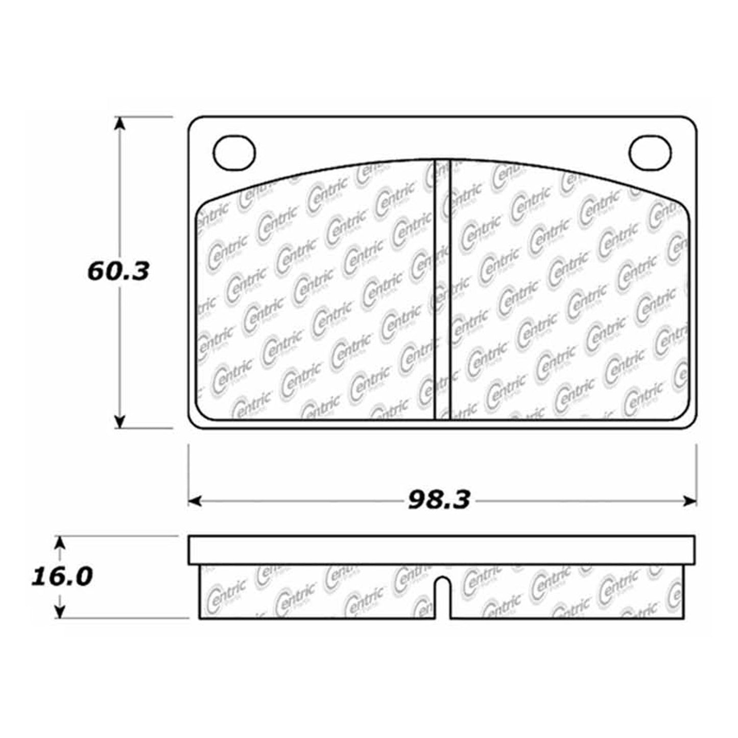 Centric Parts Disc Brake Pad Set with Semi-Metallic compounds 102.00430