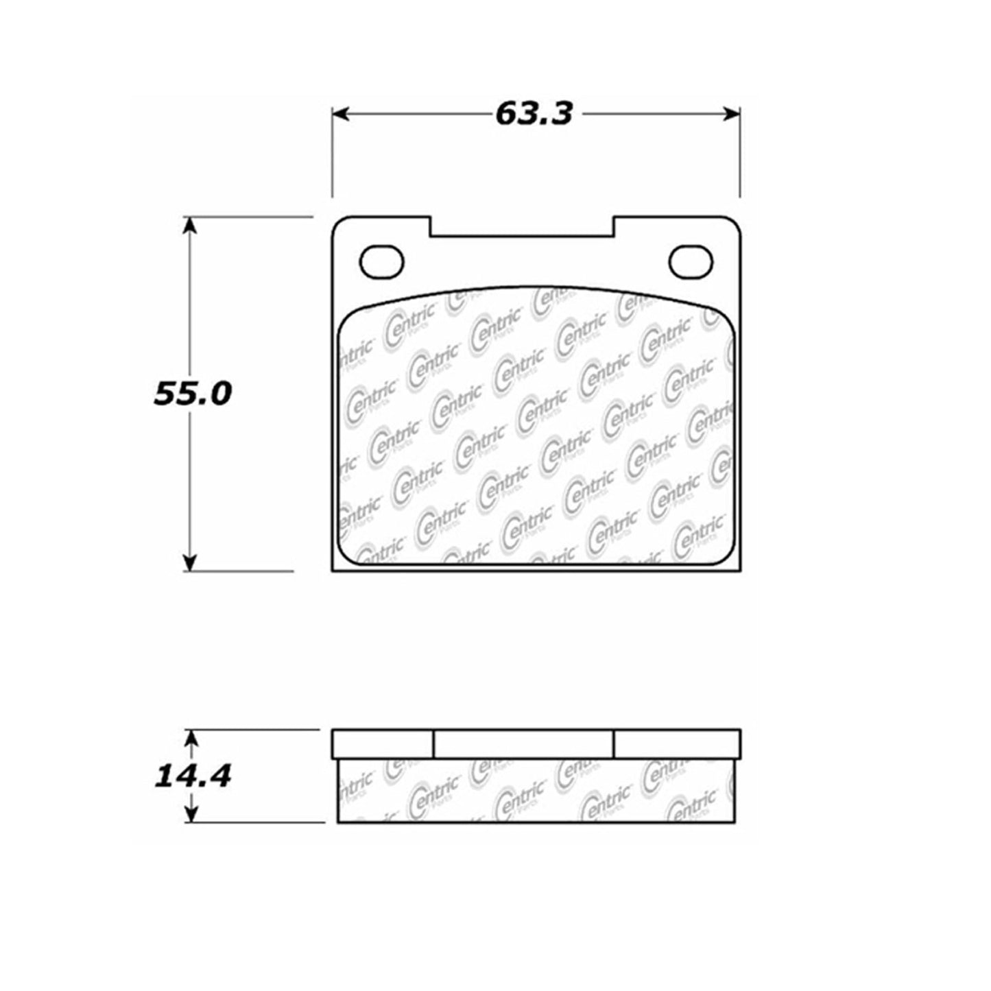 Centric Parts Disc Brake Pad Set with Semi-Metallic compounds 102.00440