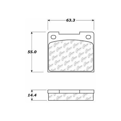 Centric Parts Disc Brake Pad Set with Semi-Metallic compounds 102.00440