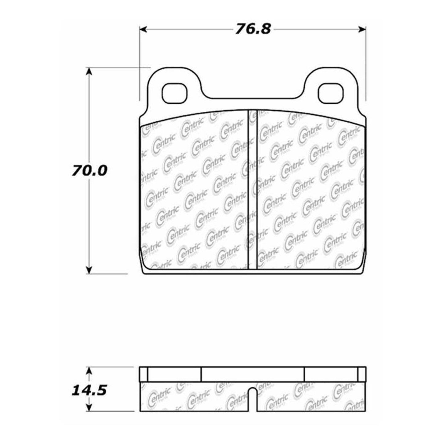 Centric Parts Disc Brake Pad Set with Semi-Metallic compounds 102.00450