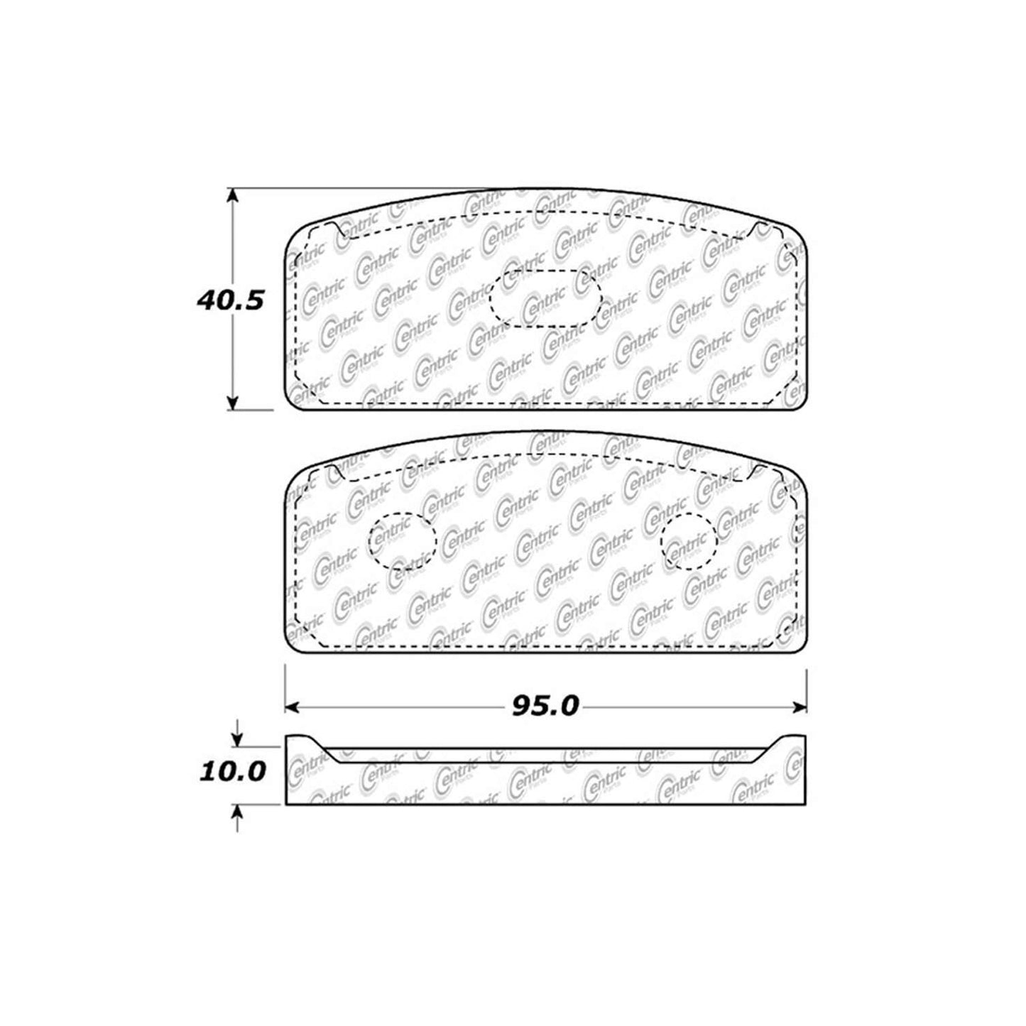 Centric Parts Disc Brake Pad Set Semi-Metallic with Shims for 1960-1971 Renault Models 102.00460