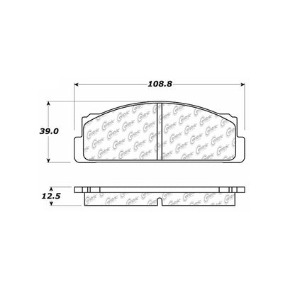 Centric Parts Disc Brake Pad Set with Semi-Metallic compounds 102.00540
