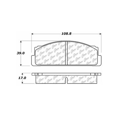 Centric Parts Disc Brake Pad Set with Semi-Metallic compounds 102.00541