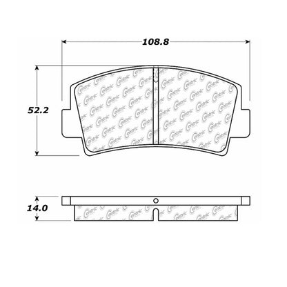 Centric Parts Disc Brake Pad Set with Semi-Metallic compounds for 102.00760
