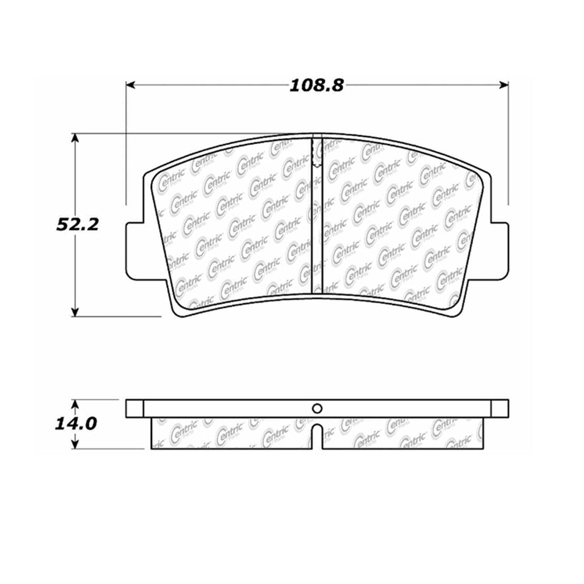Centric Parts Disc Brake Pad Set with Semi-Metallic compounds for 102.00760