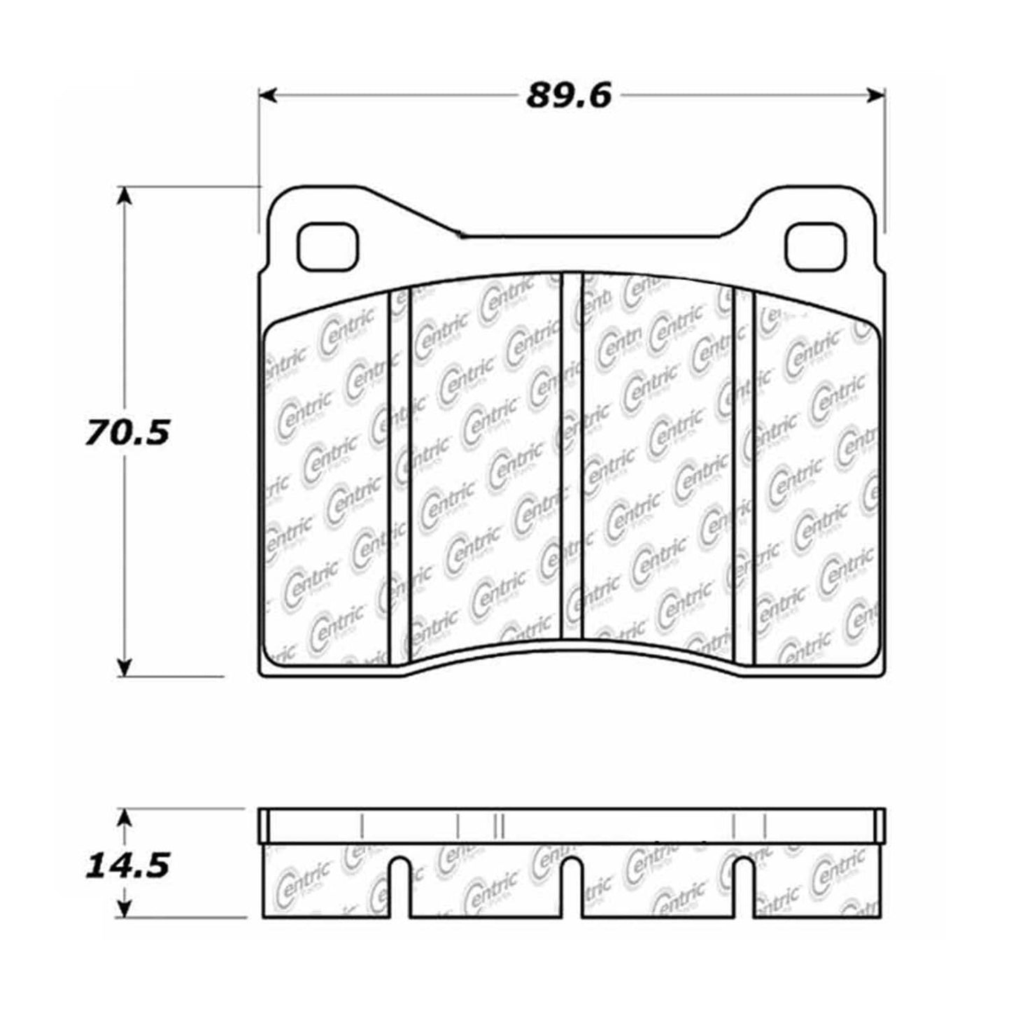 Centric Parts Disc Brake Pad Set with Semi-Metallic compounds 102.00820