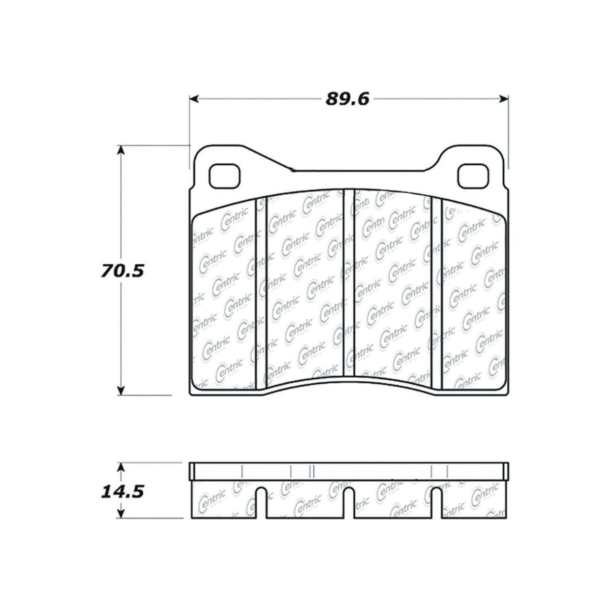 Centric Parts Disc Brake Pad Set with Semi-Metallic compounds 102.00820