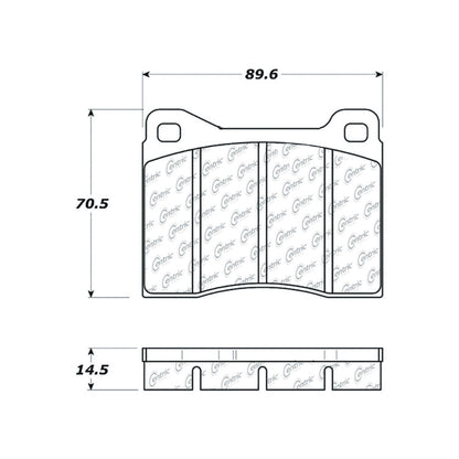 Centric Parts Disc Brake Pad Set with Semi-Metallic compounds 102.00820