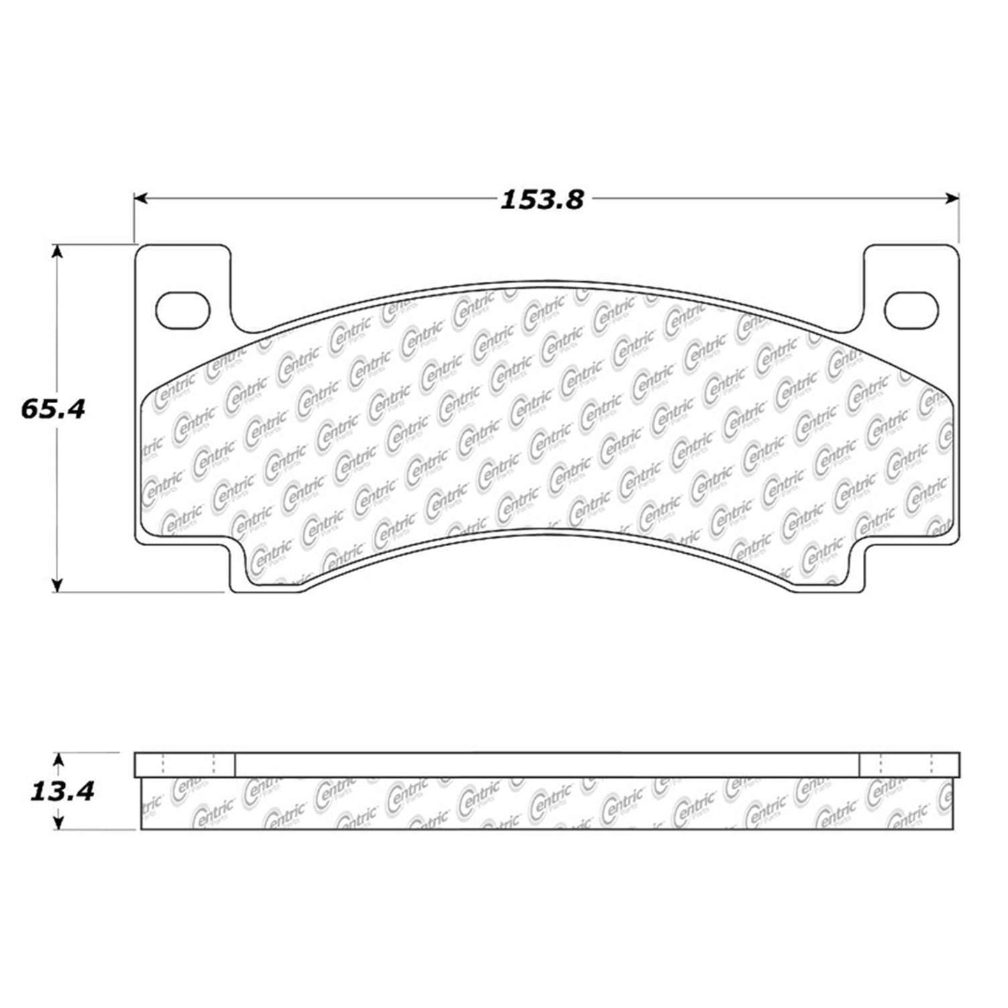 Centric Parts Disc Brake Pad Set Shimmed Metallic for Noise Reduction 102.00850