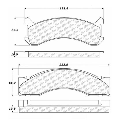 Centric Parts Disc Brake Pad Set Shimmed Metallic for Noise Reduction 102.00870