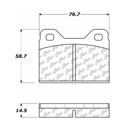 Centric Parts Disc Brake Pad Set C-Tek Semi-Metallic with Shims for 1970-1988 Audi 100 Series BMW 1600 328 GTB 102.01080