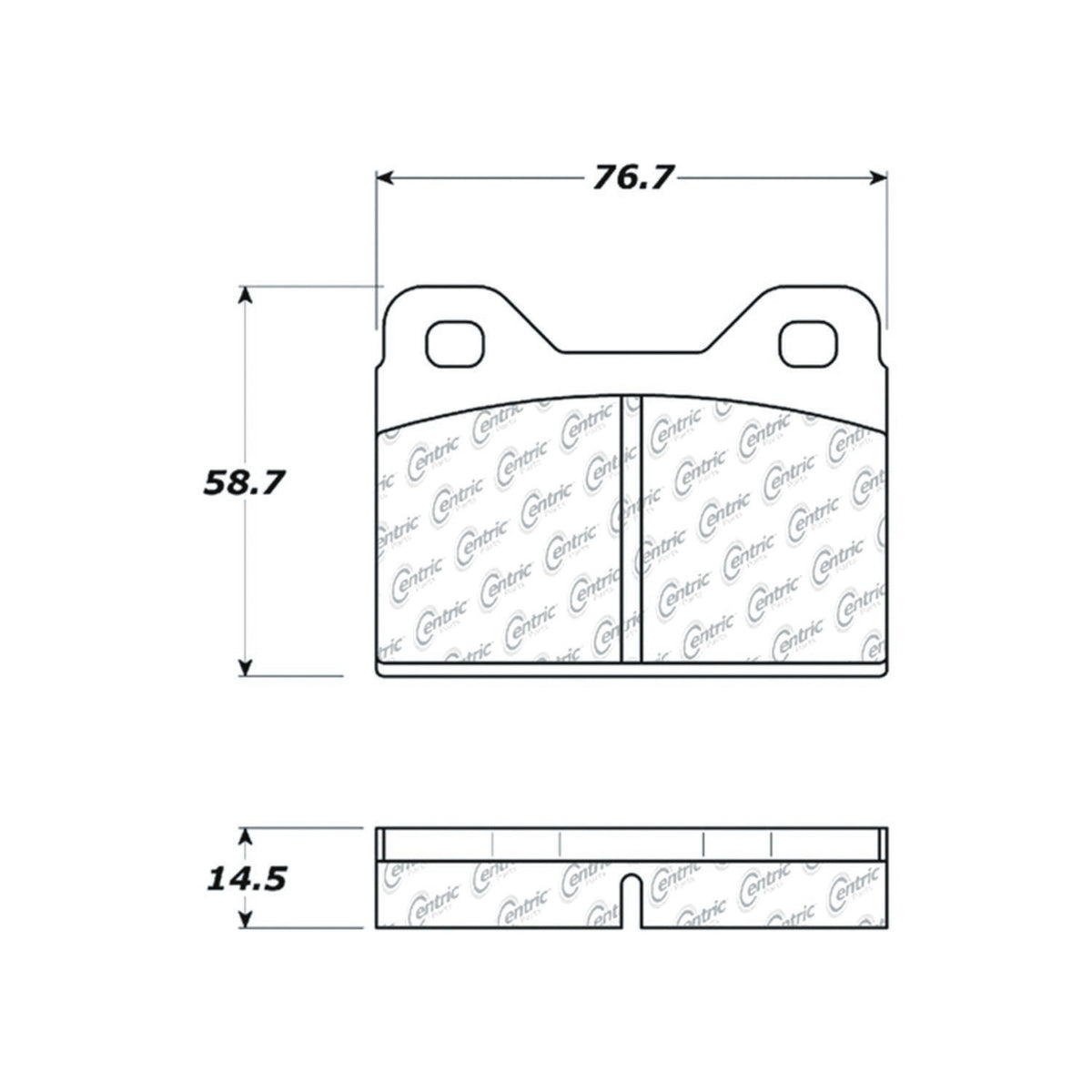 Centric Parts Disc Brake Pad Set C-Tek Semi-Metallic with Shims for 1970-1988 Audi 100 Series BMW 1600 328 GTB 102.01080