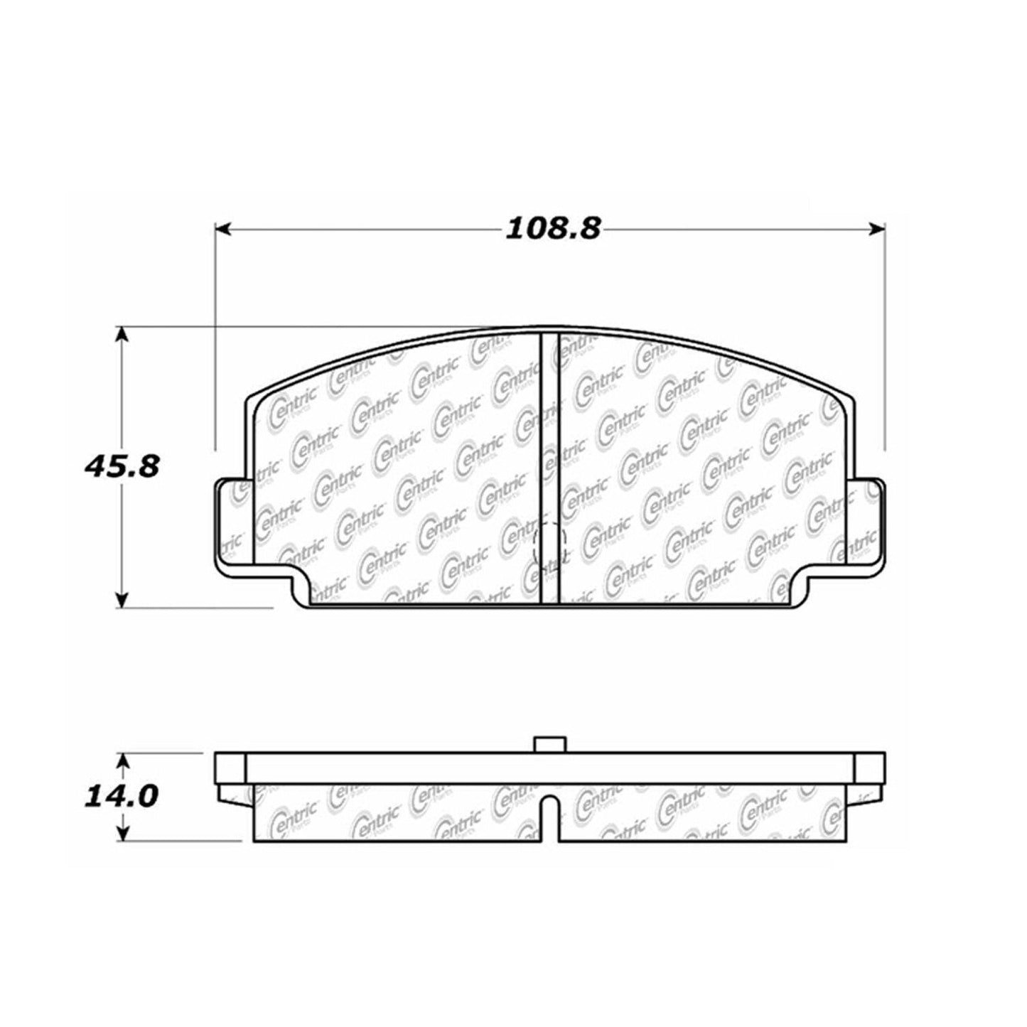 Centric Parts Disc Brake Pad Set Semi-Metallic with Shims for Subaru 1973-1981 102.01120