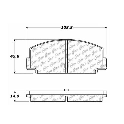 Centric Parts Disc Brake Pad Set Semi-Metallic with Shims for Subaru 1973-1981 102.01120