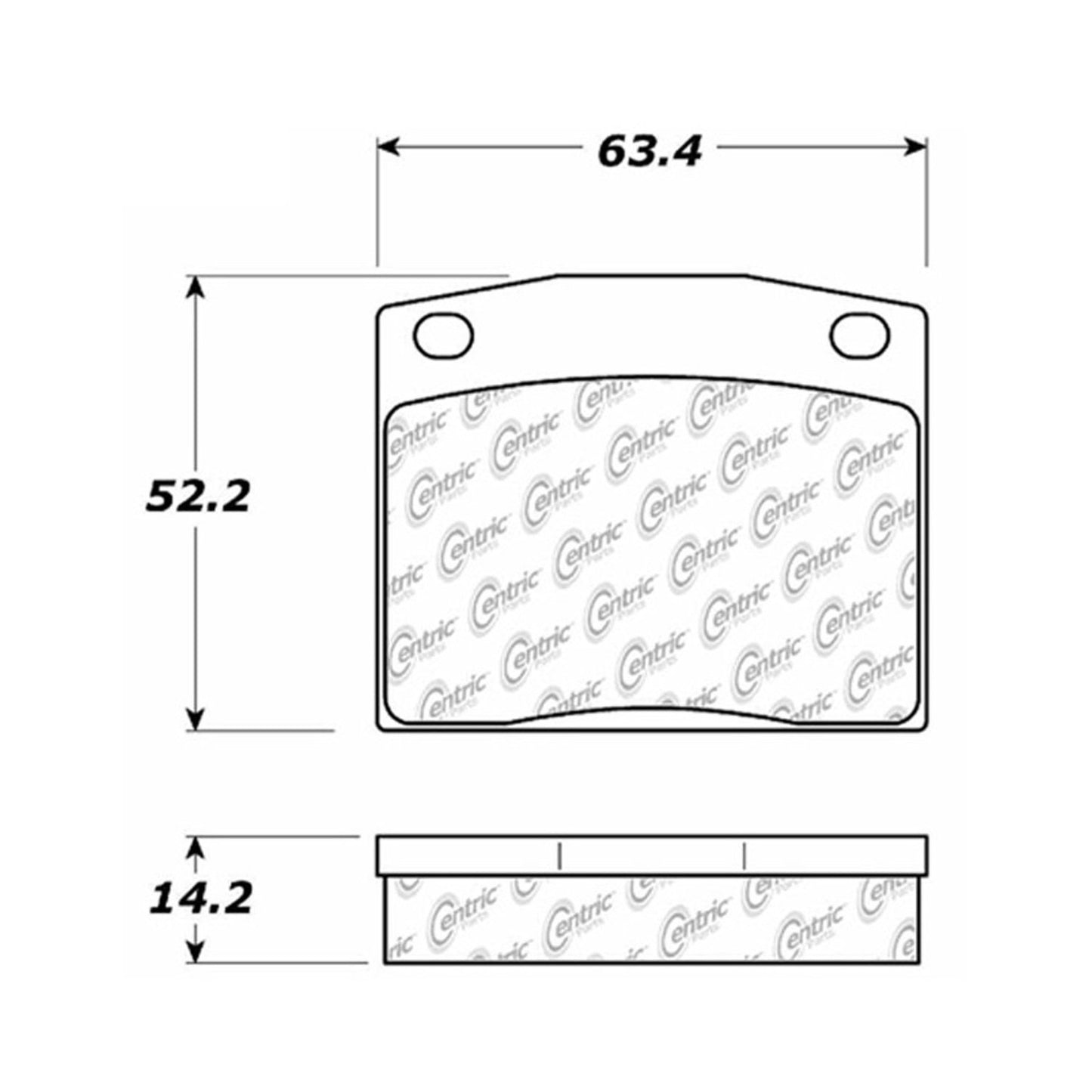 Centric Parts Disc Brake Pad Set Semi-Metallic with Shims for 1975-1982 Honda Civic Nissan 200SX 102.01170