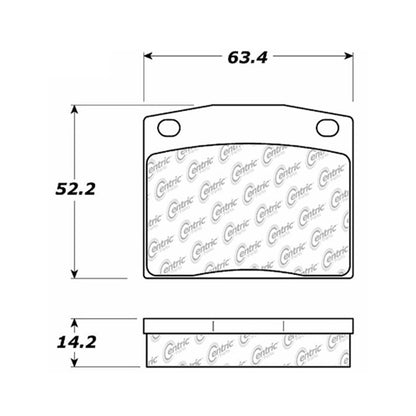 Centric Parts Disc Brake Pad Set Semi-Metallic with Shims for 1975-1982 Honda Civic Nissan 200SX 102.01170