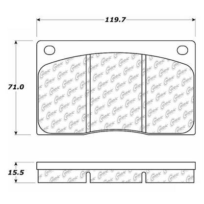 Centric Parts Disc Brake Pad Set Semi-Metallic with Shims for Aston Martin DB7 1998-1997, Jaguar Vanden Plas 1987-1982