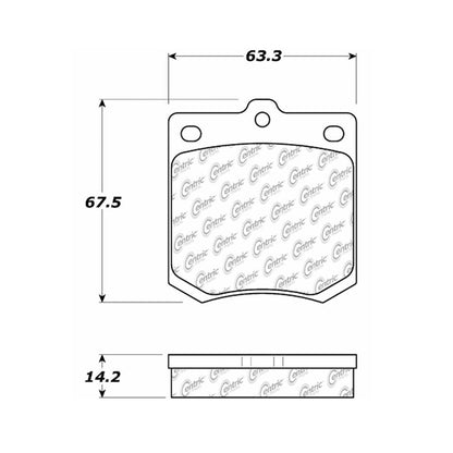 Centric Parts Disc Brake Pad Set Semi-Metallic with Shims for 1979-1976 Buick Opel, 1973-1971 Dodge Colt