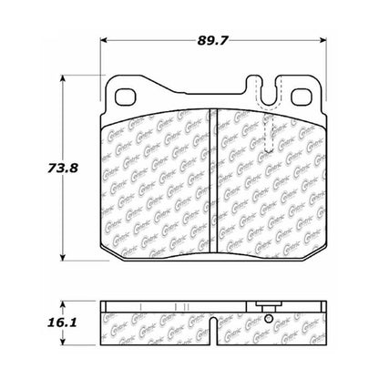 Centric Parts Disc Brake Pad Set Semi-Metallic with Shims for Mercedes-Benz 1983-1979 240D 280CE 280E 280SE 300CD 300D 300SD 300SDL 300SE 300SEL 300TD 350SD 350SDL 380SE 102.01451