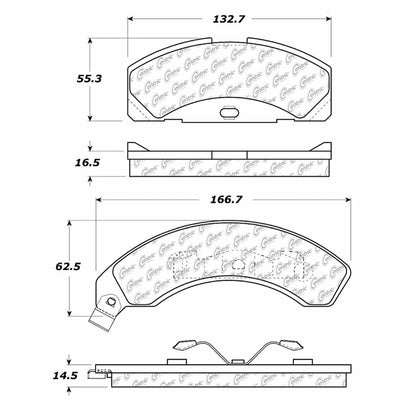 Centric Parts Disc Brake Pad Set Semi-Metallic with Shims for 1979-1981 Ford Mustang Mercury Capri 102.01510
