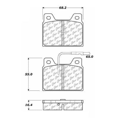 Centric Parts Disc Brake Pad Set Semi-Metallic with Shims for Peugeot 504 1971-1983 102.01570
