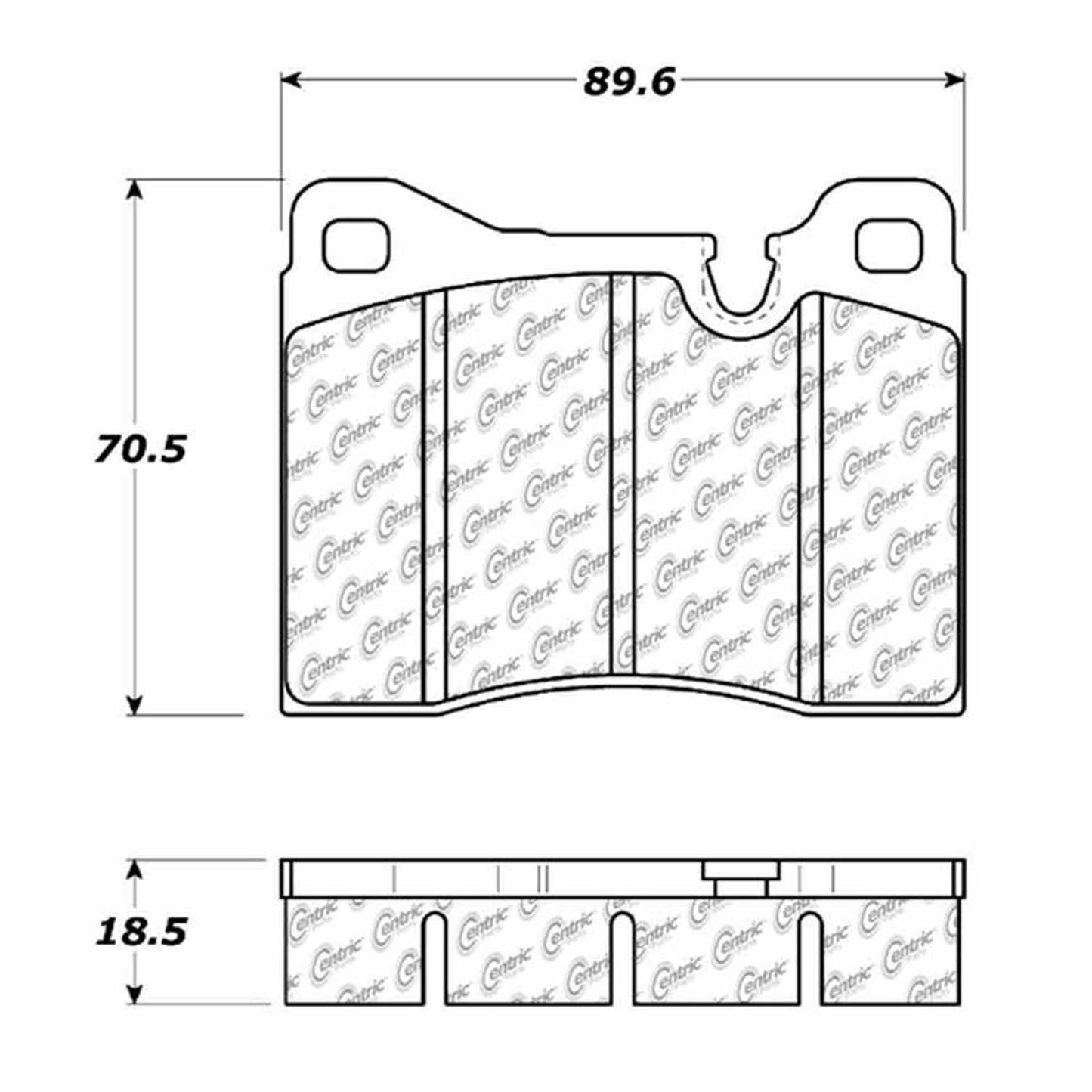 Centric Parts Disc Brake Pad Set Semi-Metallic with Shims for 1962 Alfa Romeo 2600 102.01630