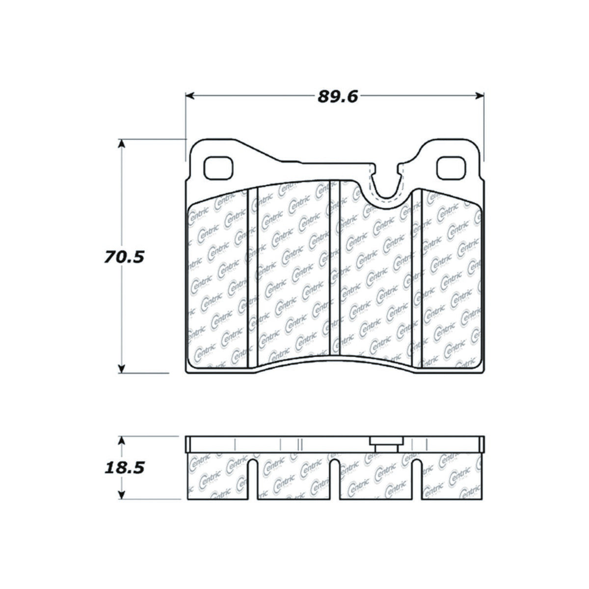 Centric Parts Disc Brake Pad Set Semi-Metallic with Shims for 1962 Alfa Romeo 2600 102.01630