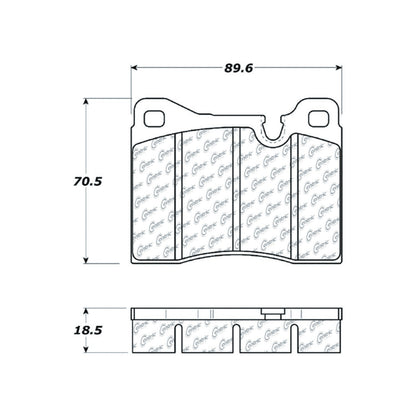 Centric Parts Disc Brake Pad Set Semi-Metallic with Shims for 1962 Alfa Romeo 2600 102.01630