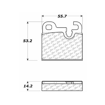 Centric Parts Disc Brake Pad Set Semi-Metallic with Shims for 1978-1989 Alfa Romeo Milano 102.01640