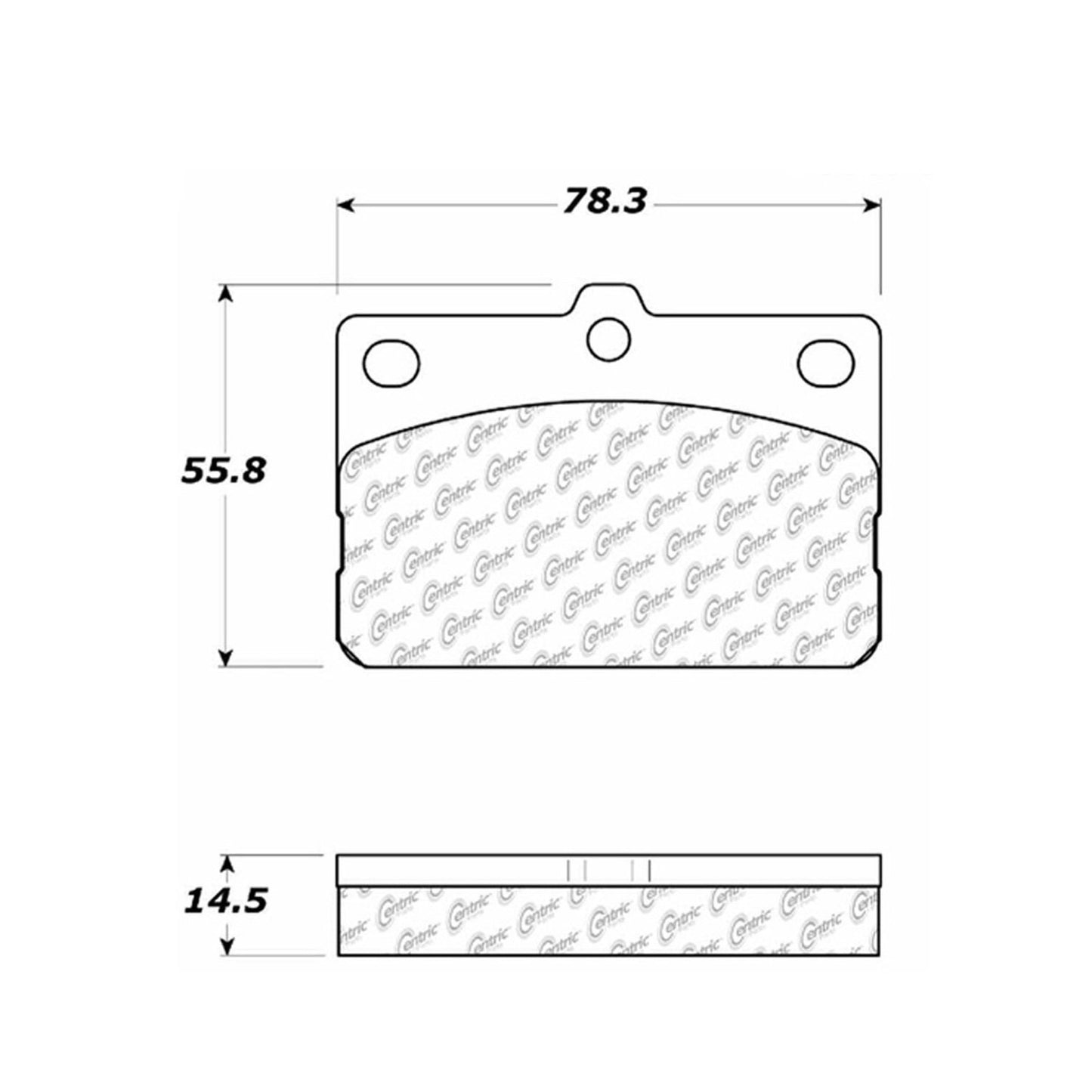 Centric Parts Disc Brake Pad Set Semi-Metallic with Shims for 1975-1979 Toyota Corolla 102.01690