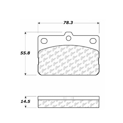 Centric Parts Disc Brake Pad Set Semi-Metallic with Shims for 1975-1979 Toyota Corolla 102.01690