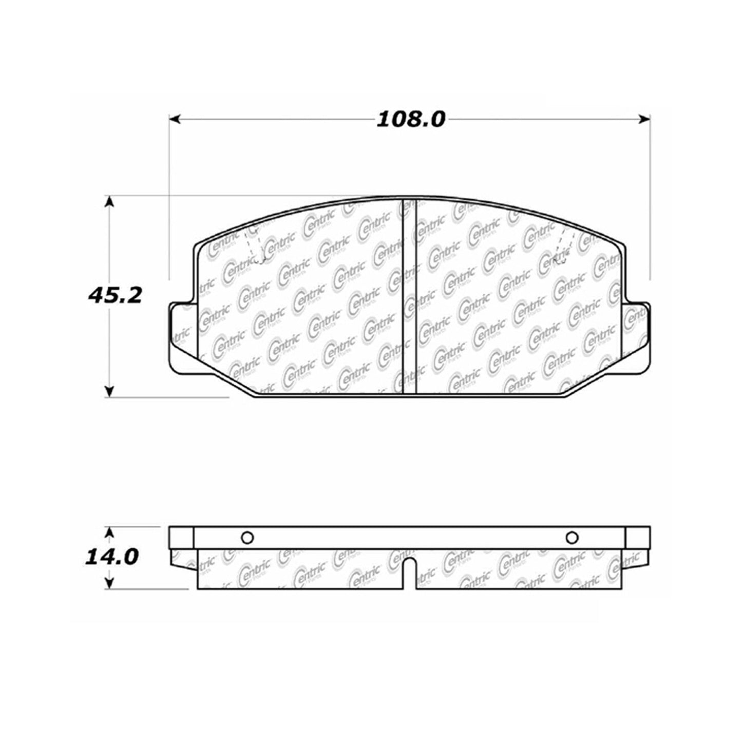Centric Parts Disc Brake Pad Set Semi-Metallic with Shims for 1971-1973 Toyota Carina Celica Corolla Corona 102.01780